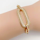 Lanruisha Copper Chain Zircon Geometric Square Bracelet