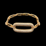 Lanruisha Copper Chain Zircon Geometric Square Bracelet