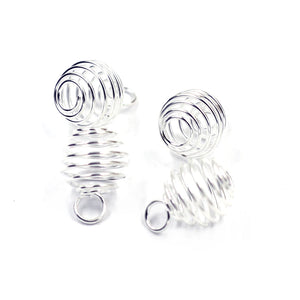 Spiral Bead Cages Pendants for Women Charms Necklace DIY