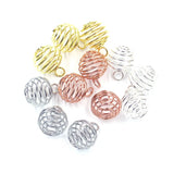 Spiral Bead Cages Pendants for Women Charms Necklace DIY