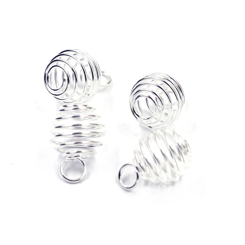 Spiral Bead Cages Pendants for Women Charms Necklace DIY