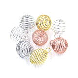 Spiral Bead Cages Pendants for Women Charms Necklace DIY