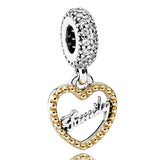 Eiffel Tower Loving Family Charm 925 Silver Bead