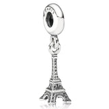 Eiffel Tower Loving Family Charm 925 Silver Bead