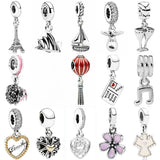 Eiffel Tower Loving Family Charm 925 Silver Bead
