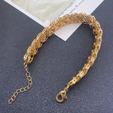 Lanyika Chain Charm Bracelett Micro Paved Circle With Letter Love