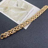 Lanyika Chain Charm Bracelett Micro Paved Circle With Letter Love
