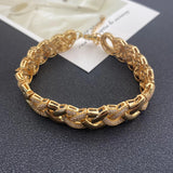 Lanyika Chain Charm Bracelett Micro Paved Circle With Letter Love