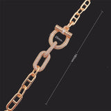 Lanyika Chain Charm Bracelett Tree Difformity Inlaid Geometry Circle