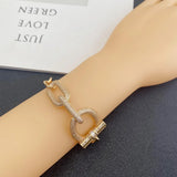 Lanyika Chain Charm Bracelett Tree Difformity Inlaid Geometry Circle