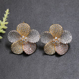Lanyika Flower Stud Earrings for Woman Wedding Party