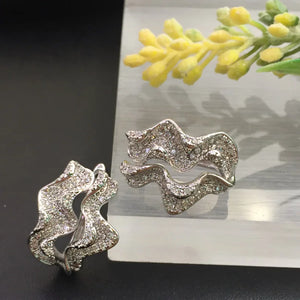 Lanyika Jewelry Wavy Line Micro Plated Party Earrings Anniversary Daily Gift