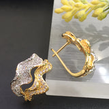 Lanyika Jewelry Wavy Line Micro Plated Party Earrings Anniversary Daily Gift