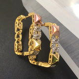 Lanyika Jewelry Square Micro inlay Earrings