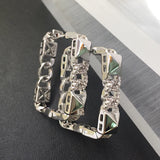 Lanyika Jewelry Square Micro inlay Earrings