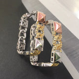 Lanyika Jewelry Square Micro inlay Earrings