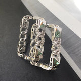Lanyika Jewelry Square Micro inlay Earrings