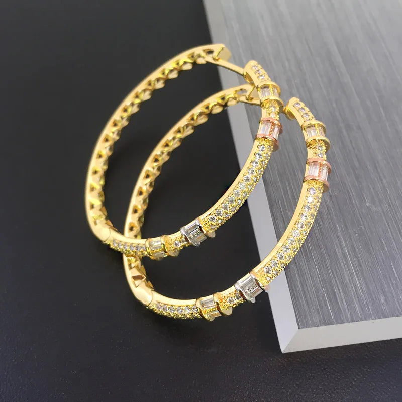 Lanyika Jewelry Simple Micro Inlay Party Earrings