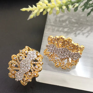 Lanyika Jewelry Butterfly-shaped Ingot Micro Plated Earrings