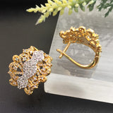 Lanyika Jewelry Butterfly-shaped Ingot Micro Plated Earrings