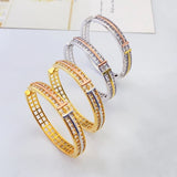 Lanyika Simpleness Line Micro Inlay Earrings