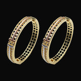 Lanyika Simpleness Line Micro Inlay Earrings
