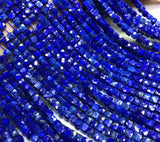 Lapis Square Faceted 4-5mm Loose Beads for DIY Jewelry Making Gemstone