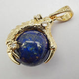 Lapis Bead Dragon's Talons Pendant Jewelry for Woman Gift