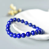 Lapis Lazuli Agate Beads Bracelet 6/8/10mm Stretch Round Jewelry