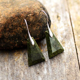 Lapis Lazuli Drop Earrings Trapezoid Stone Bold Jewelry