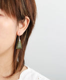 Lapis Lazuli Drop Earrings Trapezoid Stone Bold Jewelry