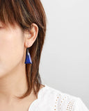 Lapis Lazuli Drop Earrings Trapezoid Stone Bold Jewelry
