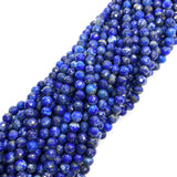 Lapis Lazuli 6mm Faceted Round Stone Beads for Jewelry Making