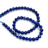 Lapis Lazuli 6mm Faceted Round Stone Beads for Jewelry Making