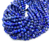 Lapis Lazuli 6mm Faceted Round Stone Beads for Jewelry Making