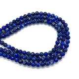 Lapis Lazuli 6mm Faceted Round Stone Beads for Jewelry Making