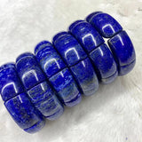 Lapis Lazuli Stone Beads Bracelet Gemstone Jewelry Bangle Men Women Gift