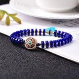 Lapis Lazuli Bead Bracelet Natural Crystal Stone Jewelry for Women