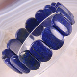 Lapis Gemstone Beads Stretch Bracelet Bangle 8 Inch Jewelry