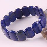 Lapis Gemstone Beads Stretch Bracelet Bangle 8 Inch Jewelry