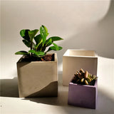 Large Square Concrete Flower Pot Silicone Mold Succulent Planter Mold
