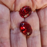 15.0Ct Oval Cut Orange Red Ruby Gemstone