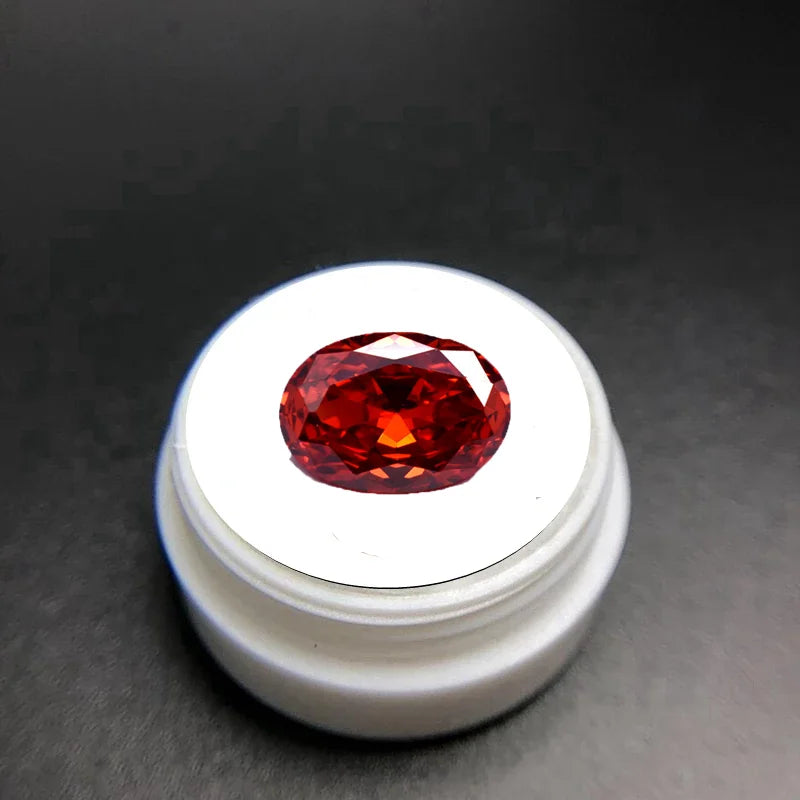 15.0Ct Oval Cut Orange Red Ruby Gemstone