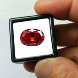 15.0Ct Oval Cut Orange Red Ruby Gemstone