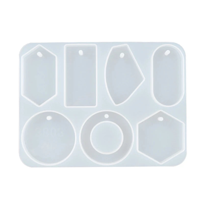 6-Cavity Jewelry Silicone Mold for Polymer Clay Epoxy Crafting