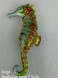 7.5cm Cloisonne Enamel Seahorse Charm DIY Jewelry Making Findings Pendant