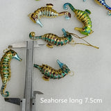 7.5cm Cloisonne Enamel Seahorse Charm DIY Jewelry Making Findings Pendant