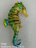 7.5cm Cloisonne Enamel Seahorse Charm DIY Jewelry Making Findings Pendant