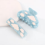 Marble Print Acrylic Hairpins Hair Clip Crab Hair Claws Women Girl Accessories