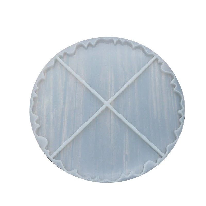 Agate Coaster Resin Mold, 4 Patterns, Irregular Edge, Thick